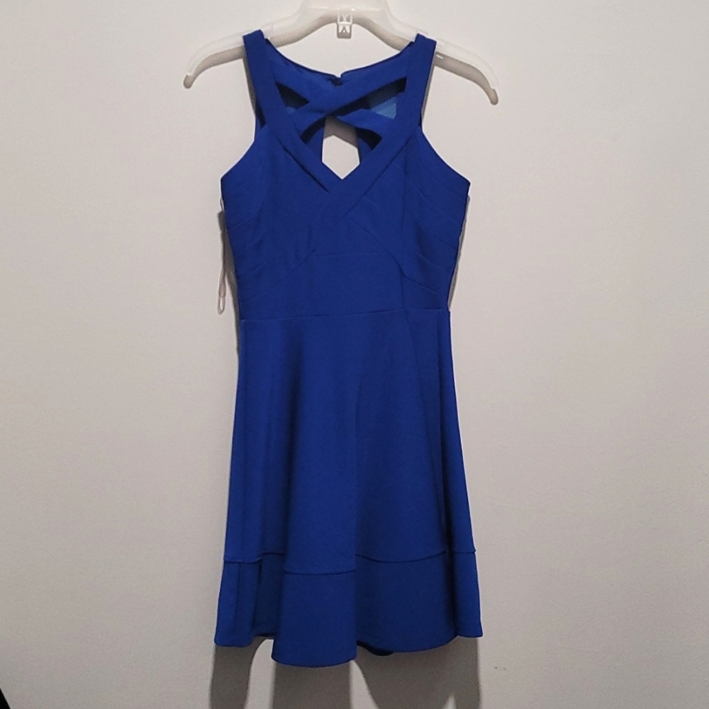 Royal blue cocktail dress